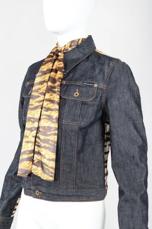 D&G Animal Contrast Denim Jacket