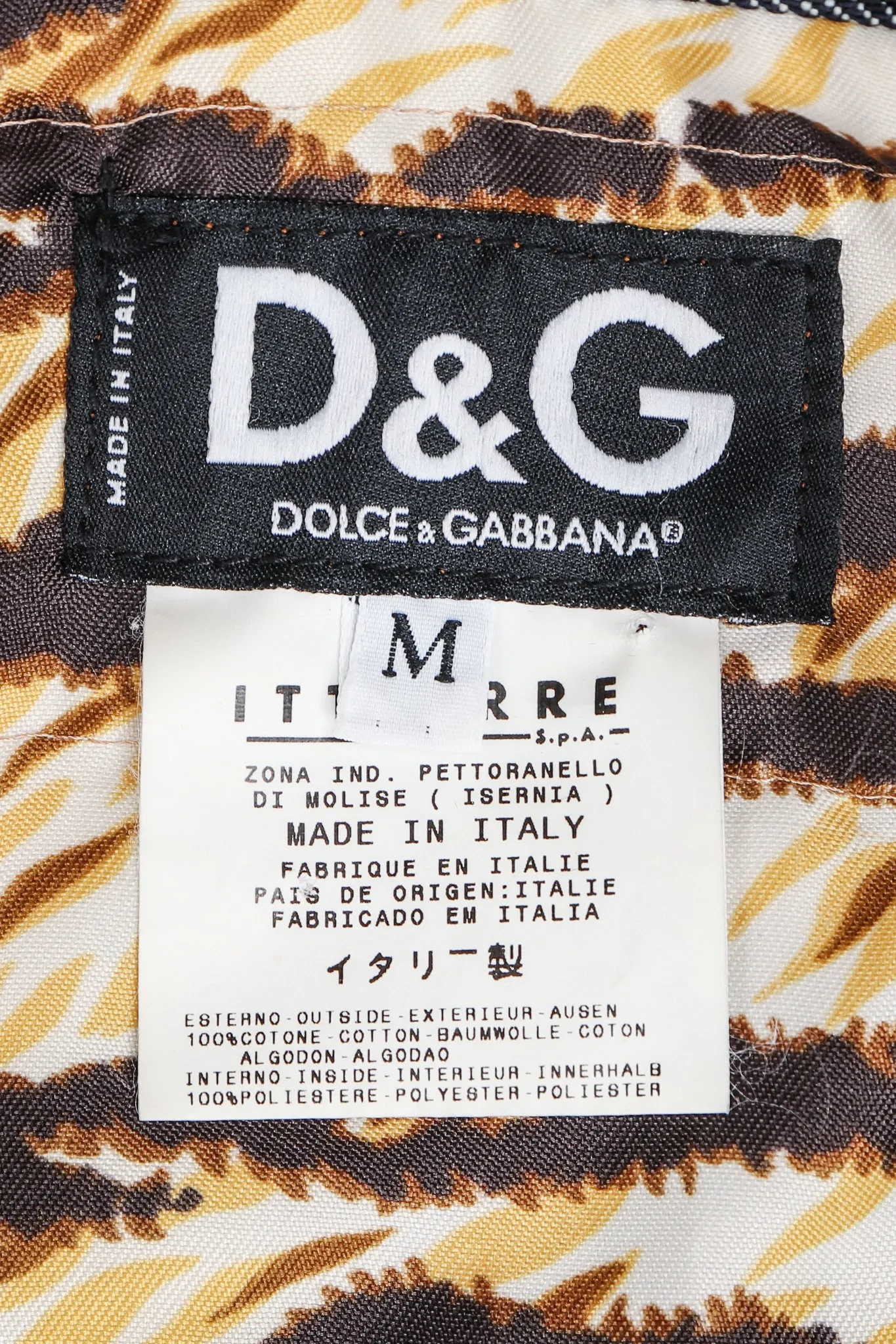 D&G Animal Contrast Denim Jacket