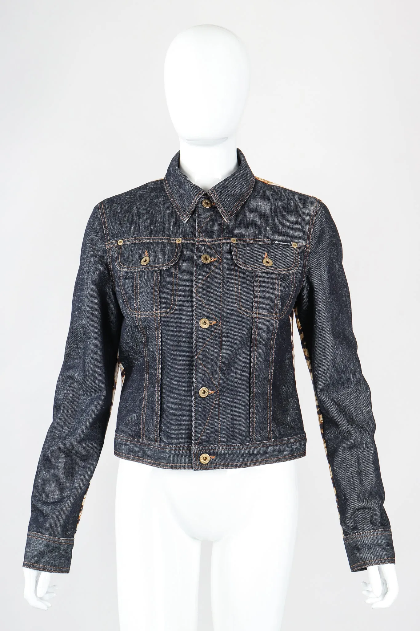 D&G Animal Contrast Denim Jacket