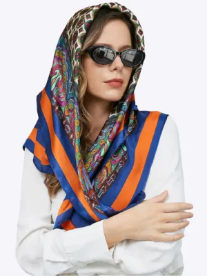 Della - Vibrant Woven Texture Woman's Square Scarf