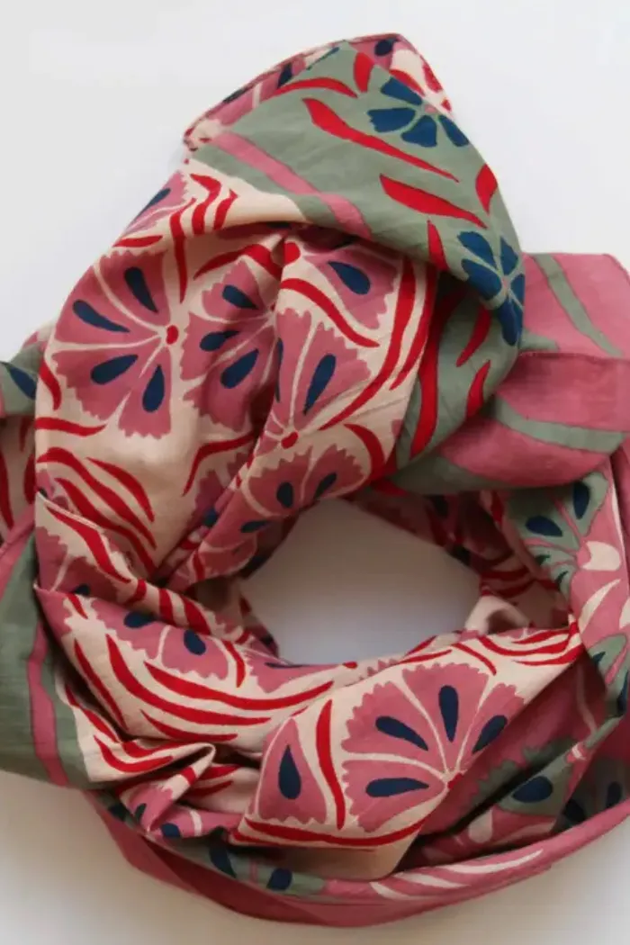 Diego Rose Organic Cotton Scarf Medium