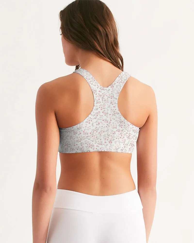 Ditsy Mauve Women's Seamless Sports Bra