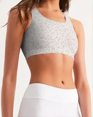 Ditsy Mauve Women's Seamless Sports Bra