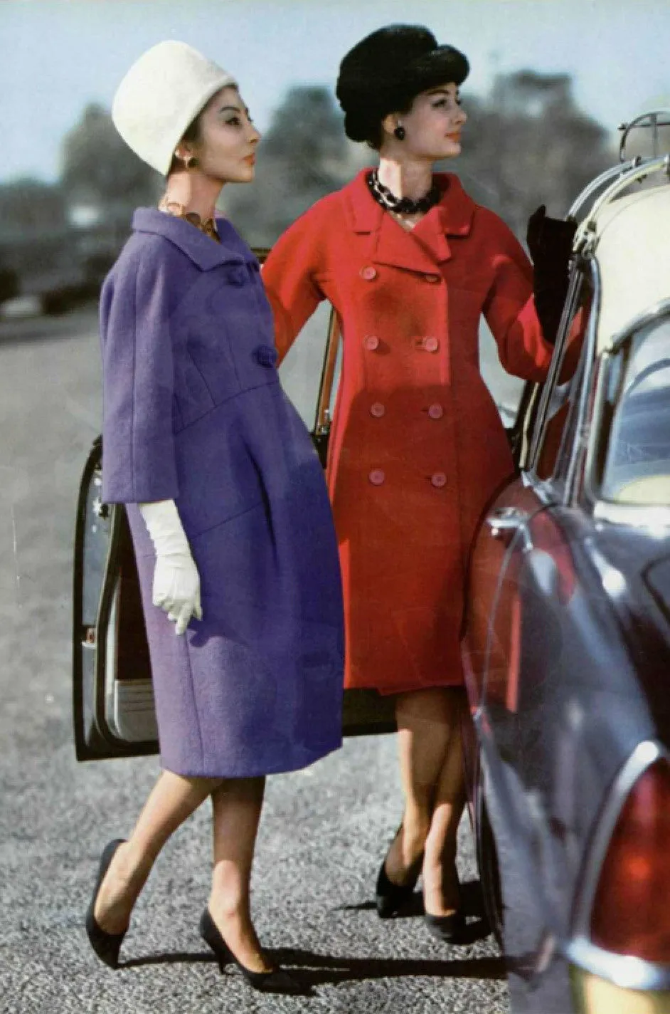 Documented Fall 1959 Givenchy by Hubert de Givenchy Haute Couture Chic Black Wool Coat