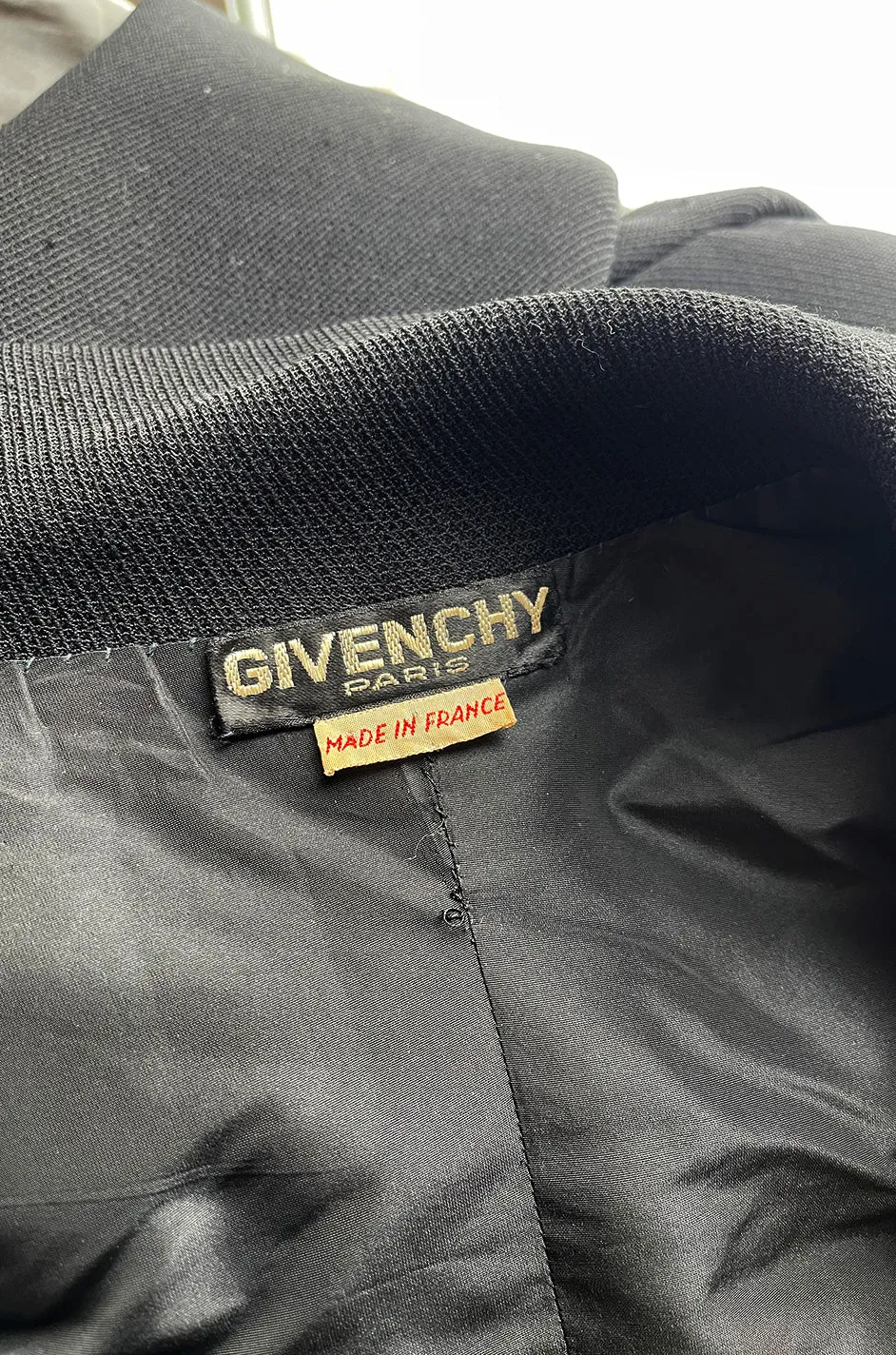 Documented Fall 1959 Givenchy by Hubert de Givenchy Haute Couture Chic Black Wool Coat