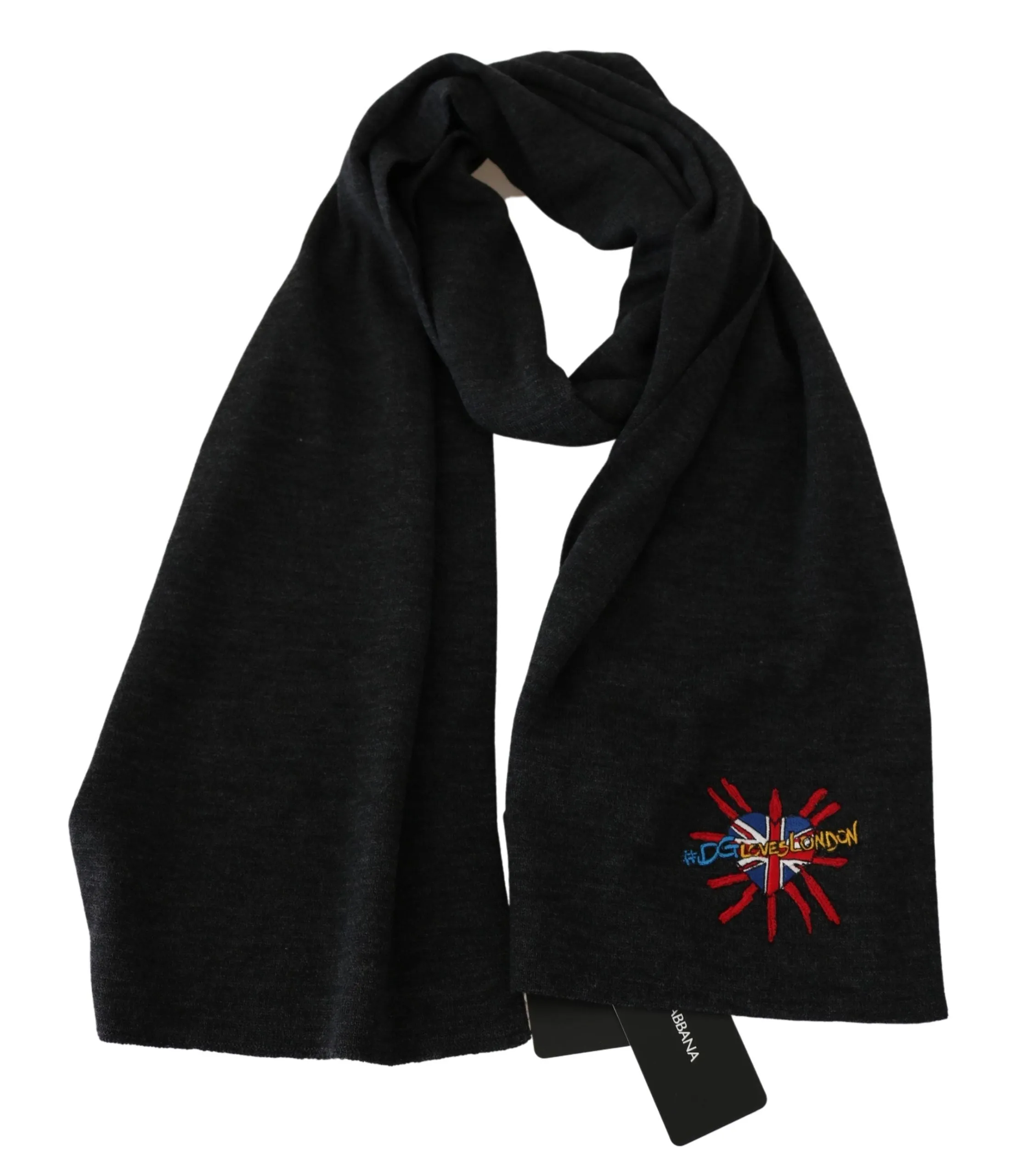 Dolce & Gabbana Chic Woolen Embroidered Men'S Scarf