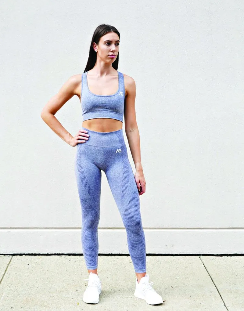 DOMINATE SEAMLESS LEGGINGS - GRAY