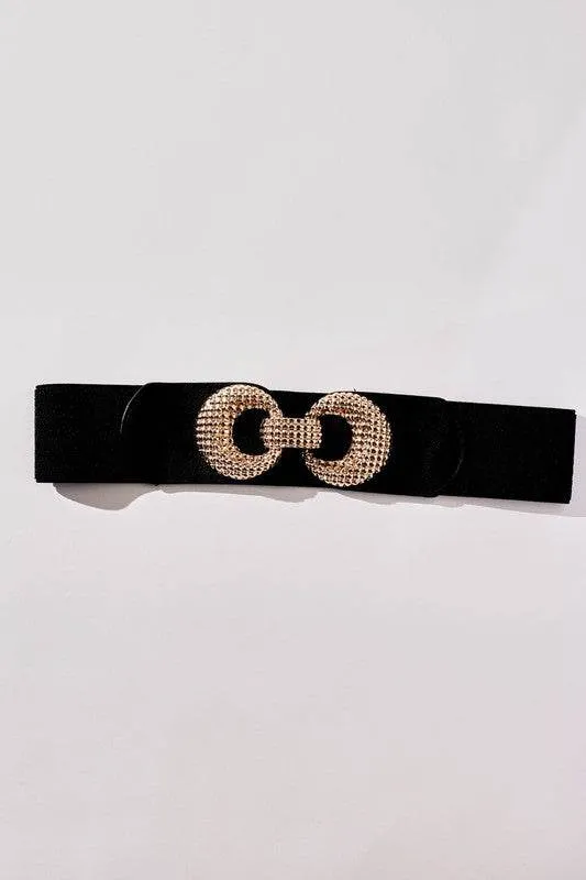 DOUBLE BUCKLET STRETCH FASHION BELT