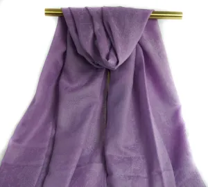 Dusty Purple Royal Paisley Pashmina Scarf Bohemian Shawl