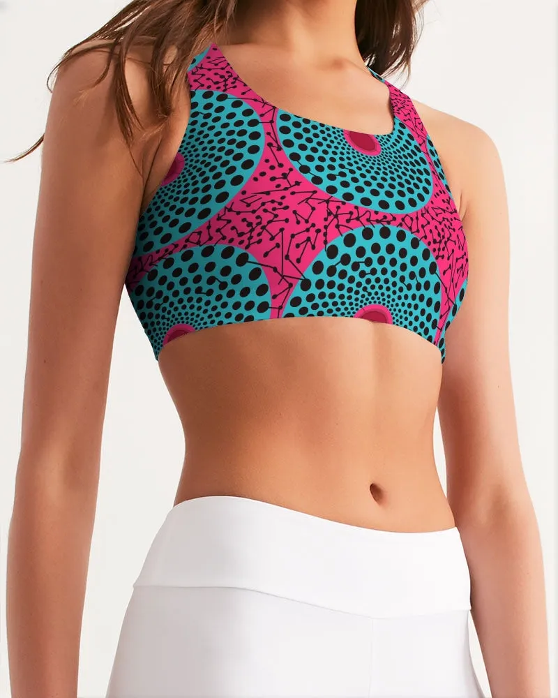 Edewede African Print Seamless Sports Bra