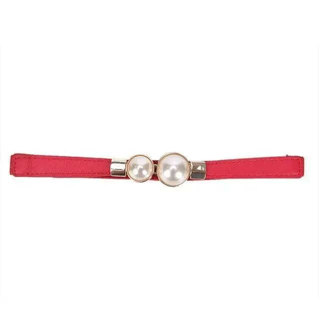 Elegant Wide Fabric Strap  Silver Metal Buckle Belts For Women Trendy Women's Fashion Stretchable Classic Color Belts