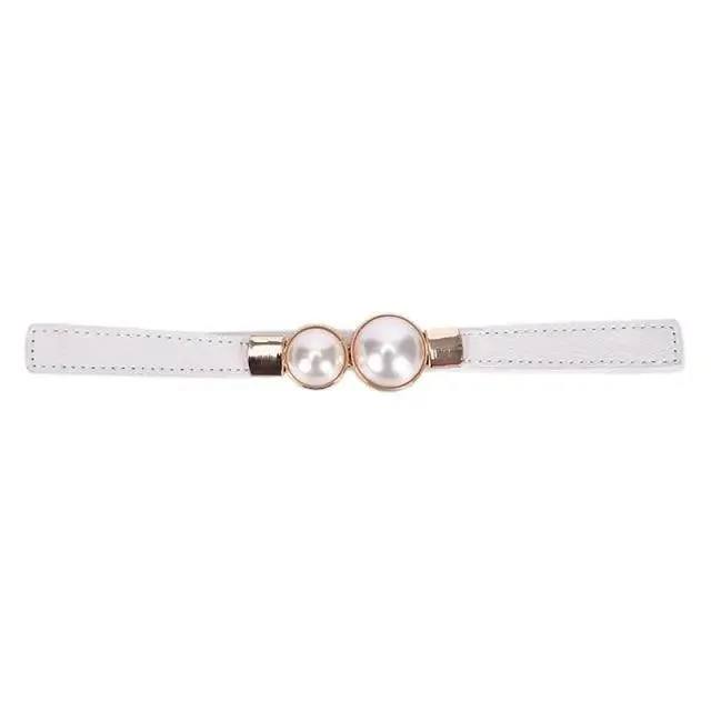 Elegant Wide Fabric Strap  Silver Metal Buckle Belts For Women Trendy Women's Fashion Stretchable Classic Color Belts
