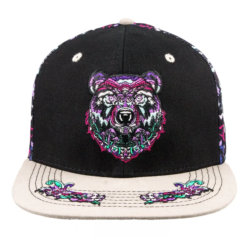 Ellie Paisley Bear Floral Fitted Hat