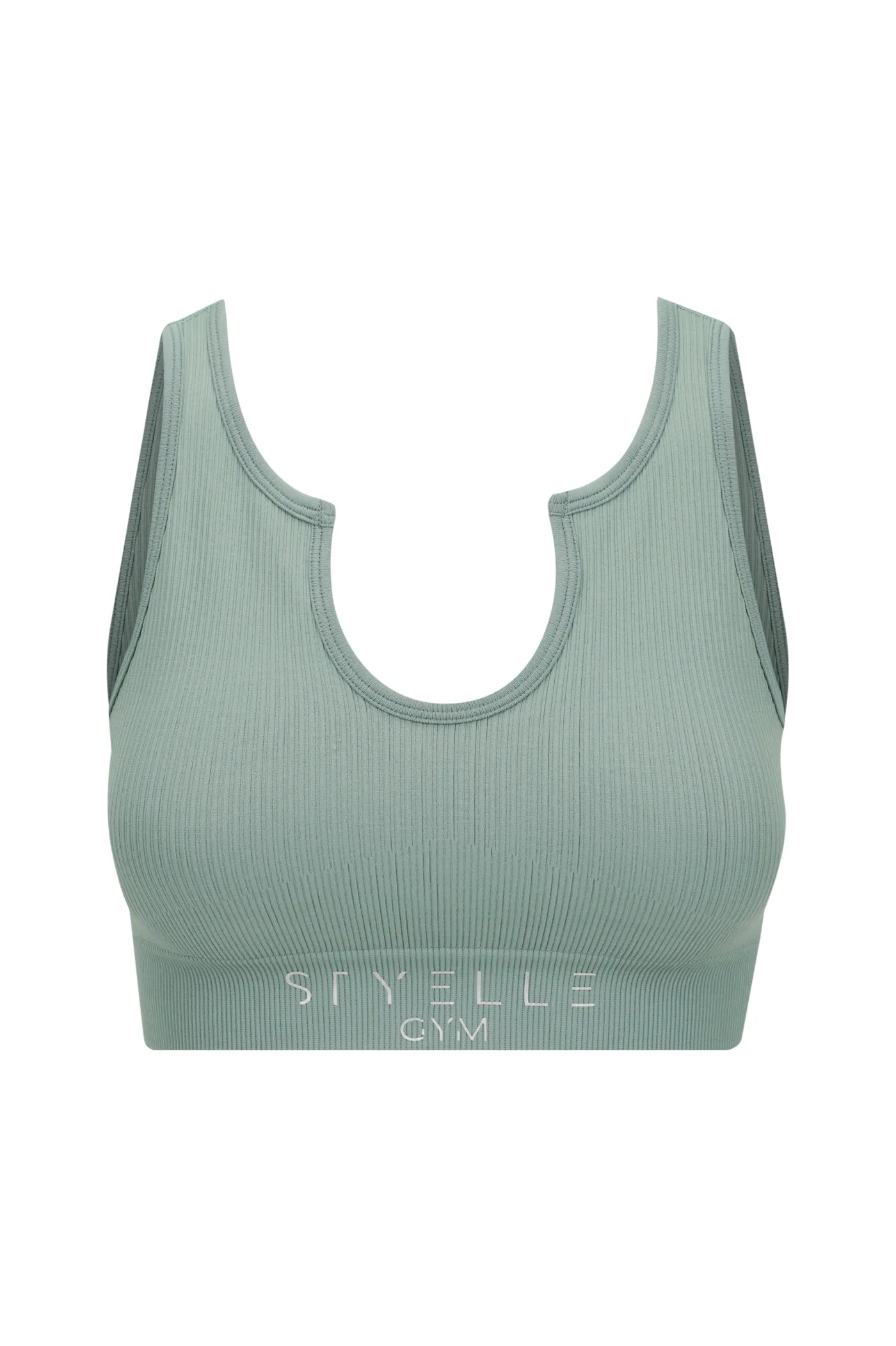 Eloise | Ribbed Activewear Top | Sage