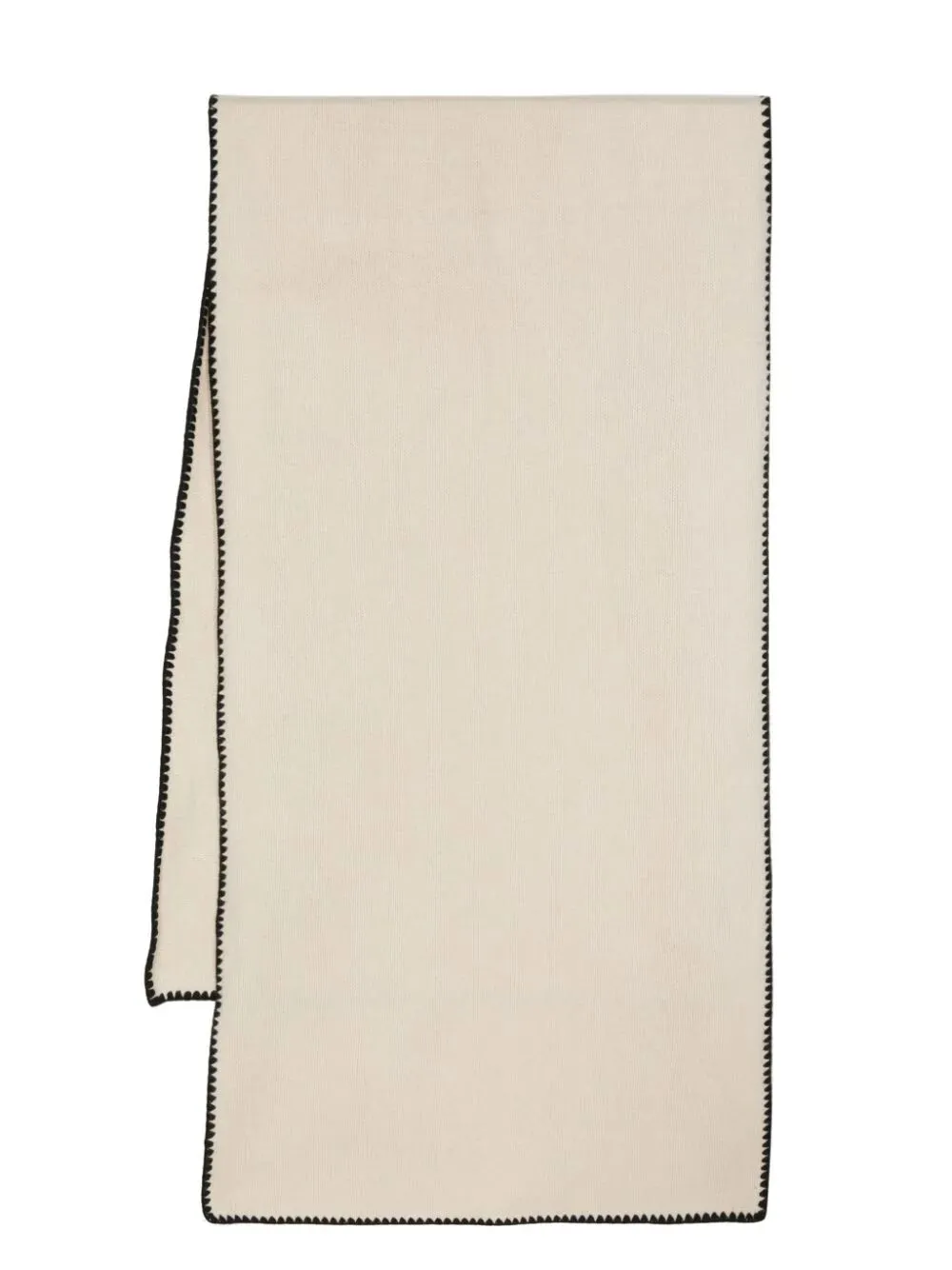Embroidered wool cashmere scarf