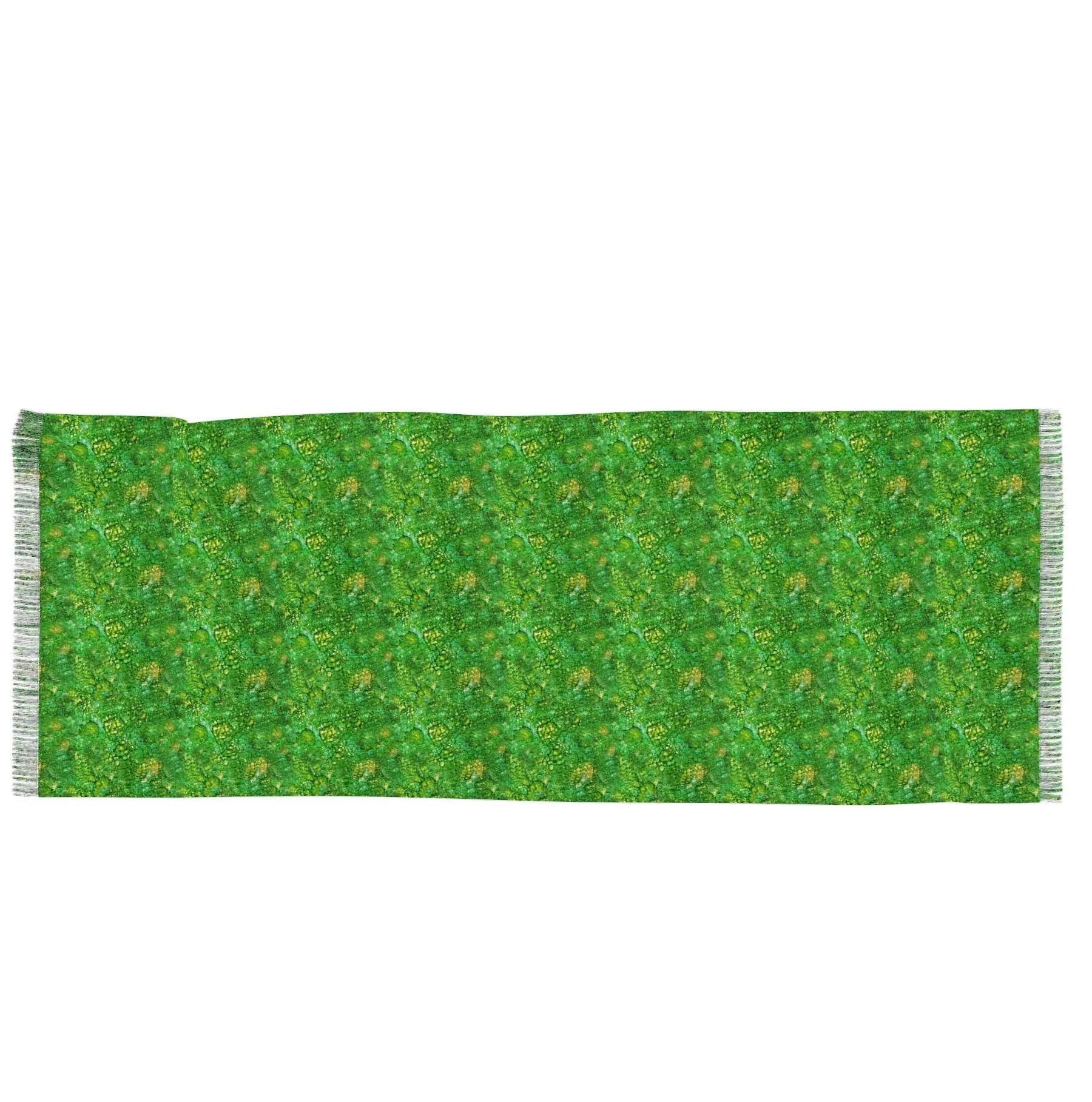 Emerald Dreams - Art Scarf with Fringe