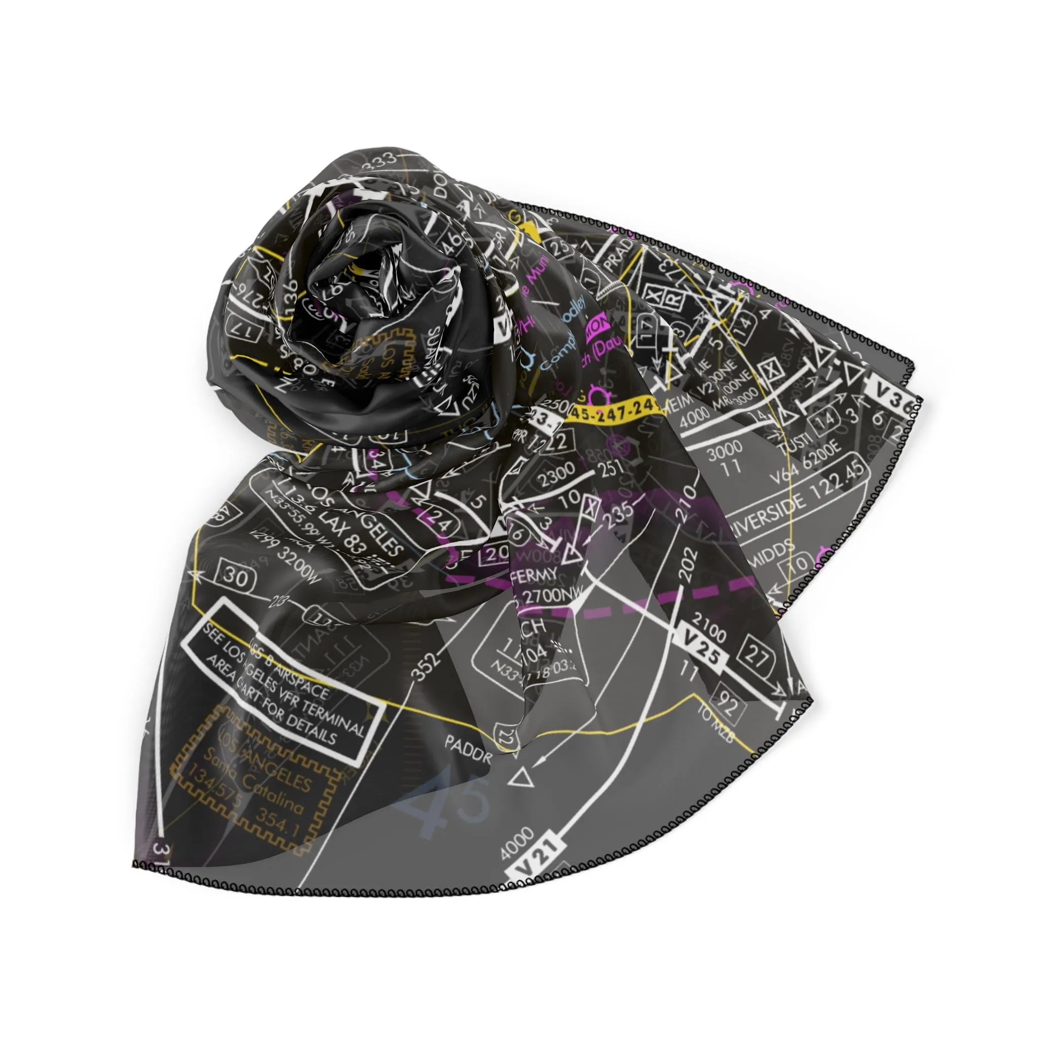Enroute Low Altitude Chart (ELUS3) poly scarf (invert)