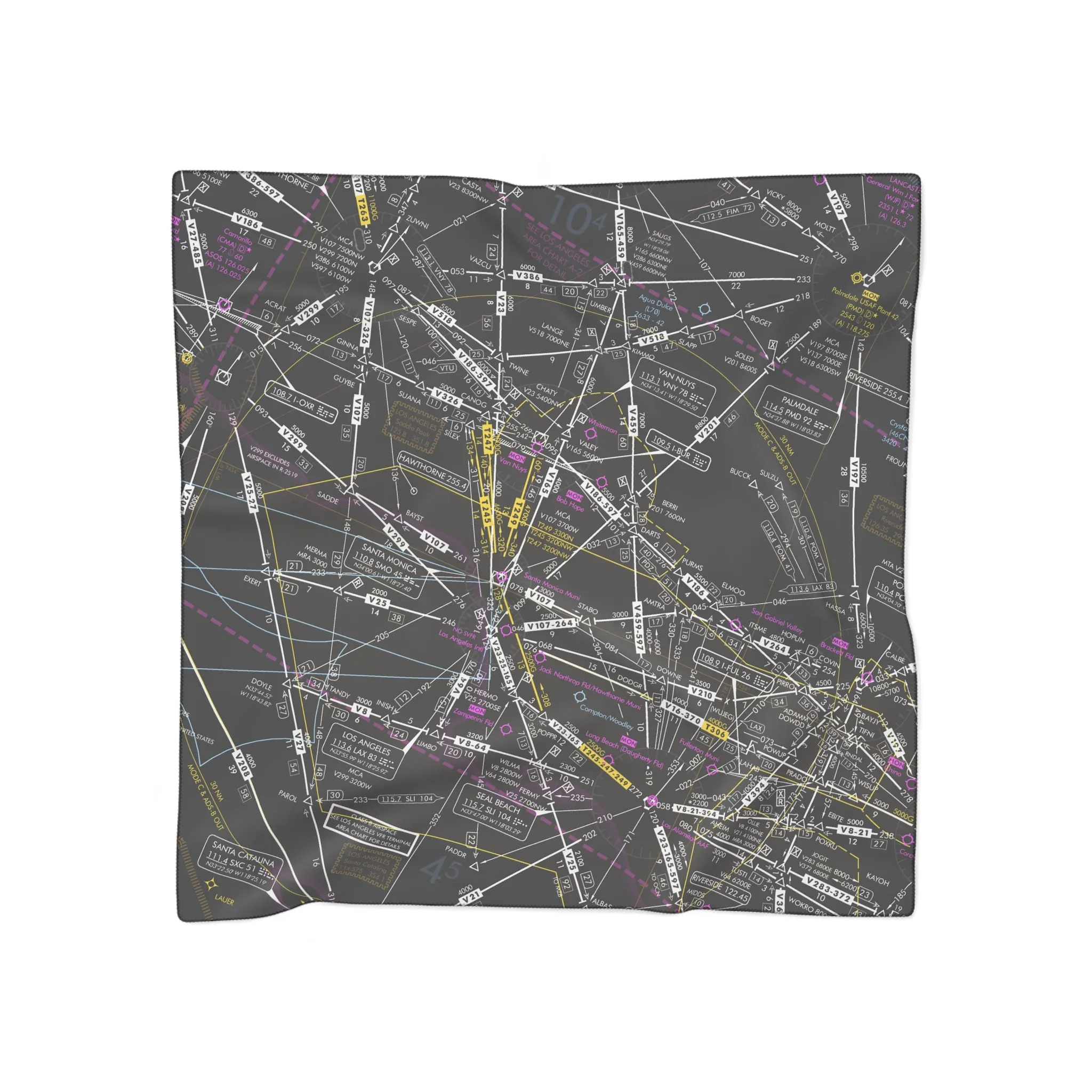 Enroute Low Altitude Chart (ELUS3) poly scarf (invert)