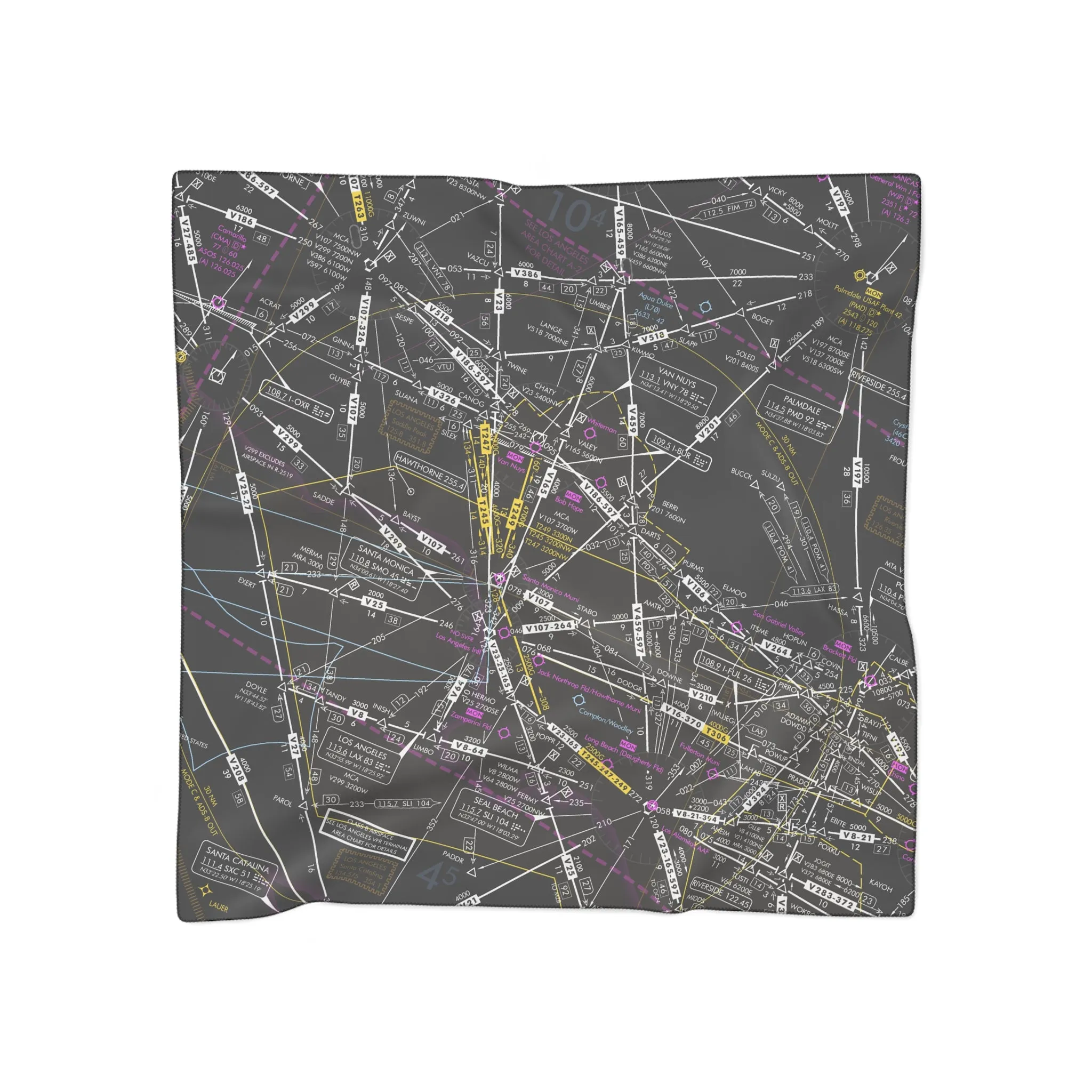 Enroute Low Altitude Chart (ELUS3) poly scarf (invert)