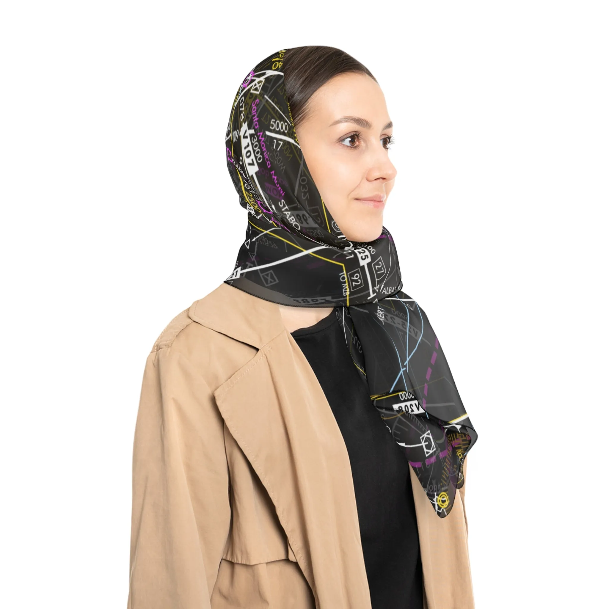 Enroute Low Altitude Chart (ELUS3) poly scarf (invert)