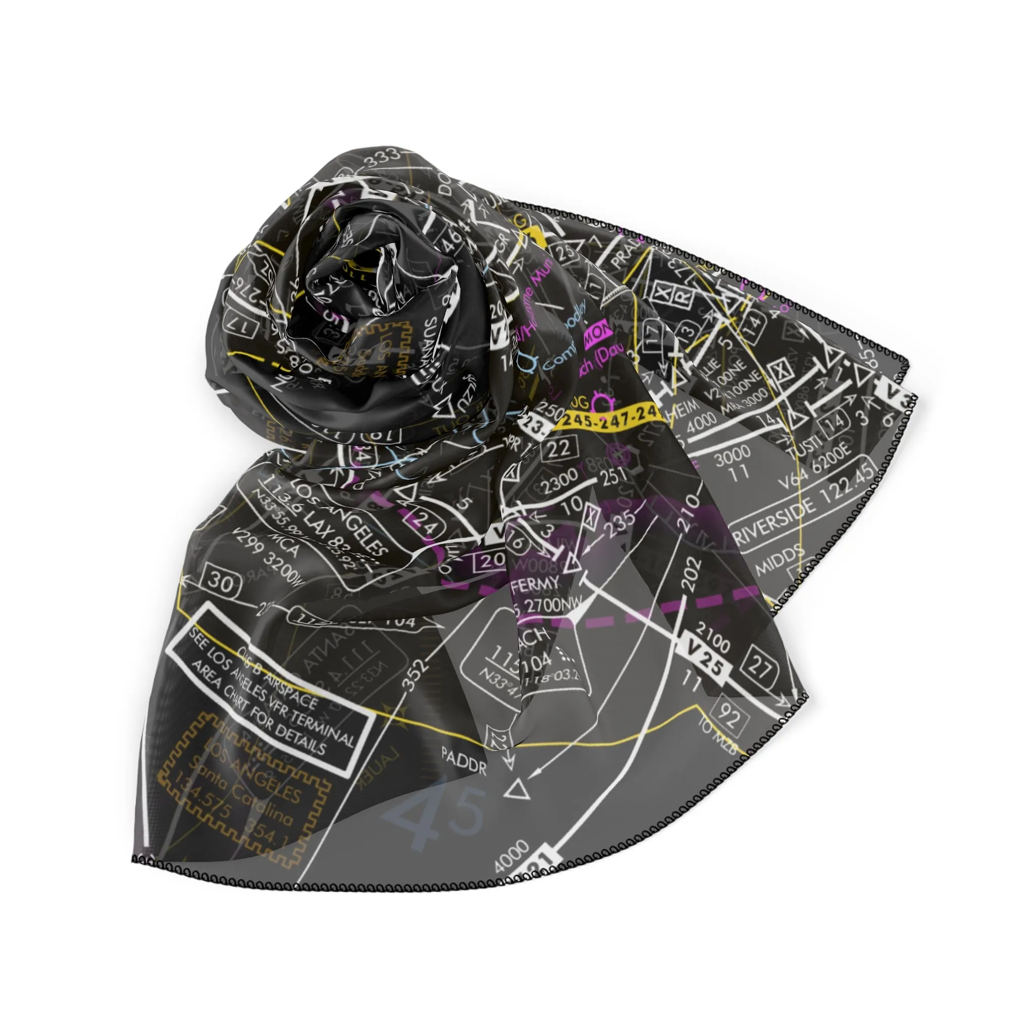 Enroute Low Altitude Chart (ELUS3) poly scarf (invert)