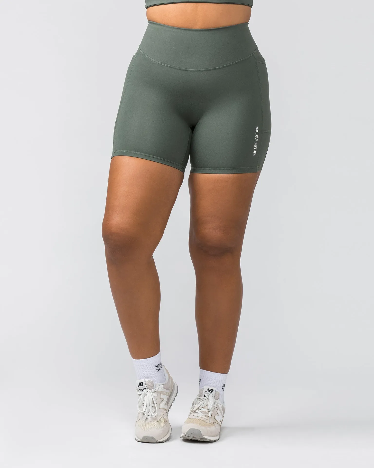 Everyday Pocket Bike Shorts - Eucalyptus