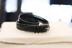 Farnese Authentic Black Crocodile Belt