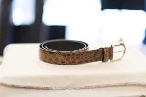 Farnese Authentic Brown Crocodile Belt