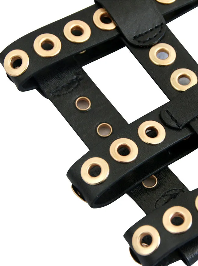 Fashion Faux Leather Metal Hole Retro Buckle Waist Cinch Belt