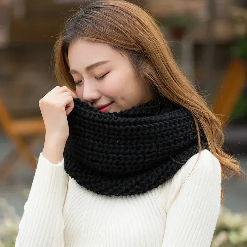 Fashion Women Ladies Knitting Scarf Winter Warm Necklace Scarf for Women Clothing Accessories Imitation Cashmere Female Scarves