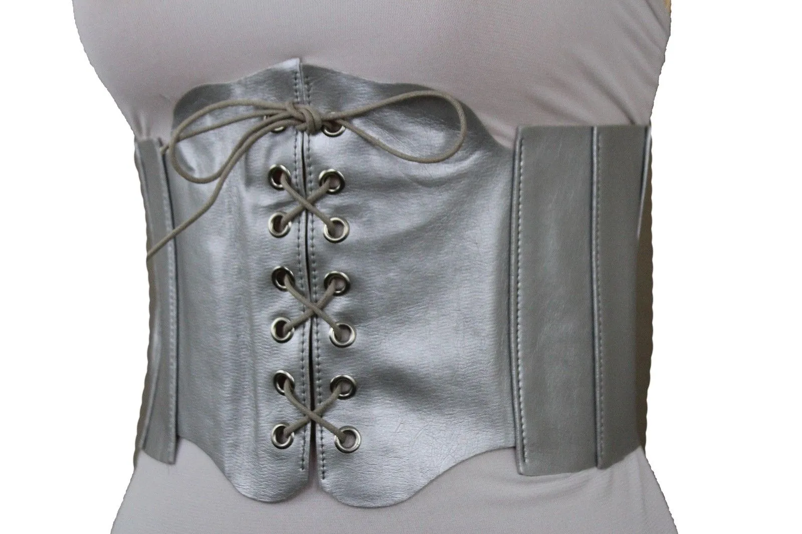 Faux Leather Wide Sexy High Waisted Corset Belt