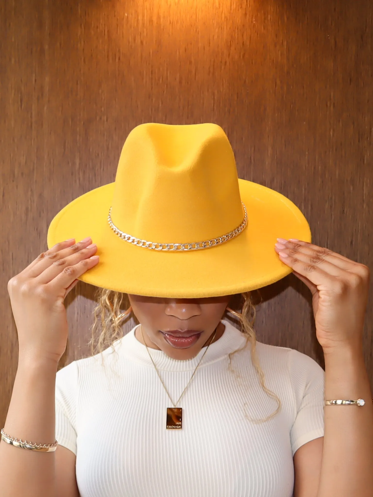 Fedora Hat || Royal Blue with Chain Detail