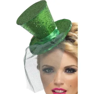 Fever Mini Top Hat on Headband - Green