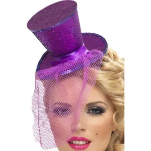 Fever Mini Top Hat on Headband - Purple