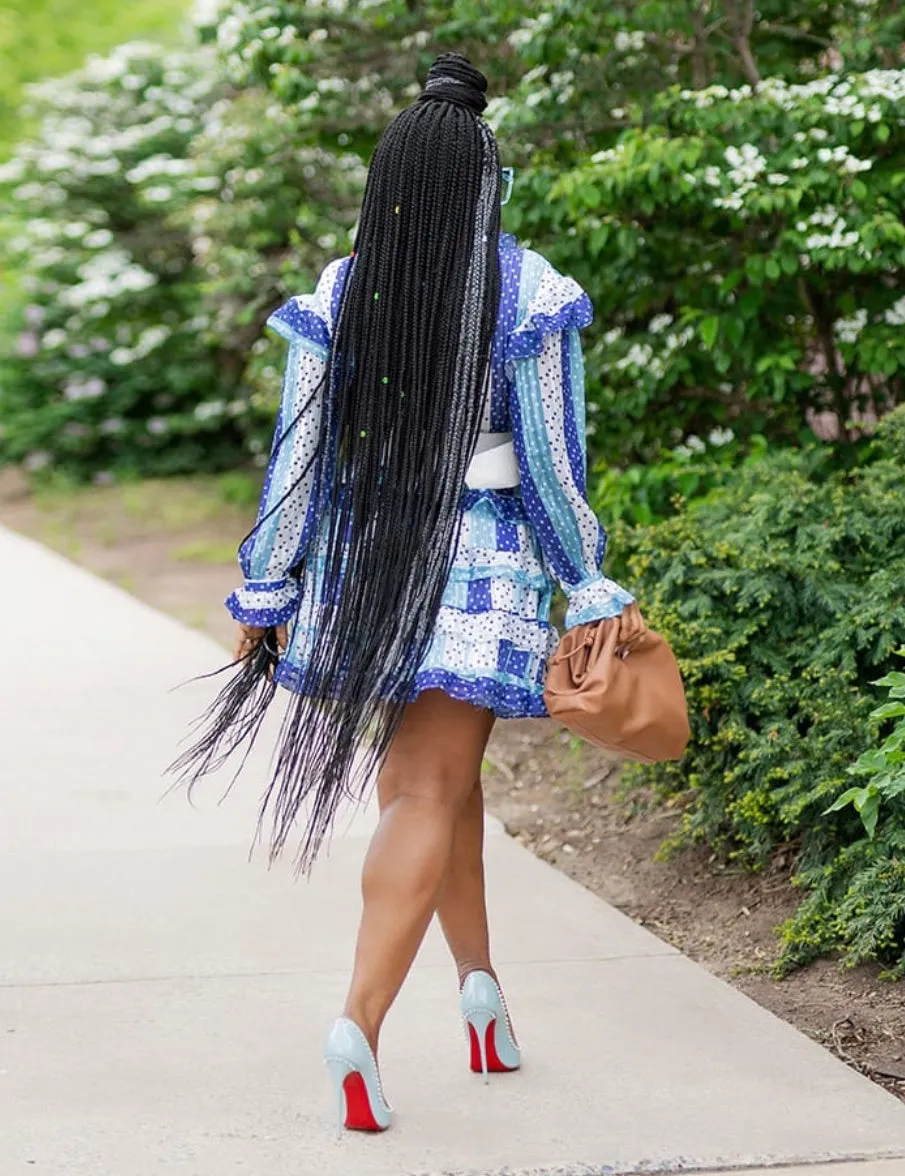 FINAL SALE! Sapphire Beauty- Polka Dot Dress (CLEARANCE OUTLET! Final Sale/No Return/No Exchange!)