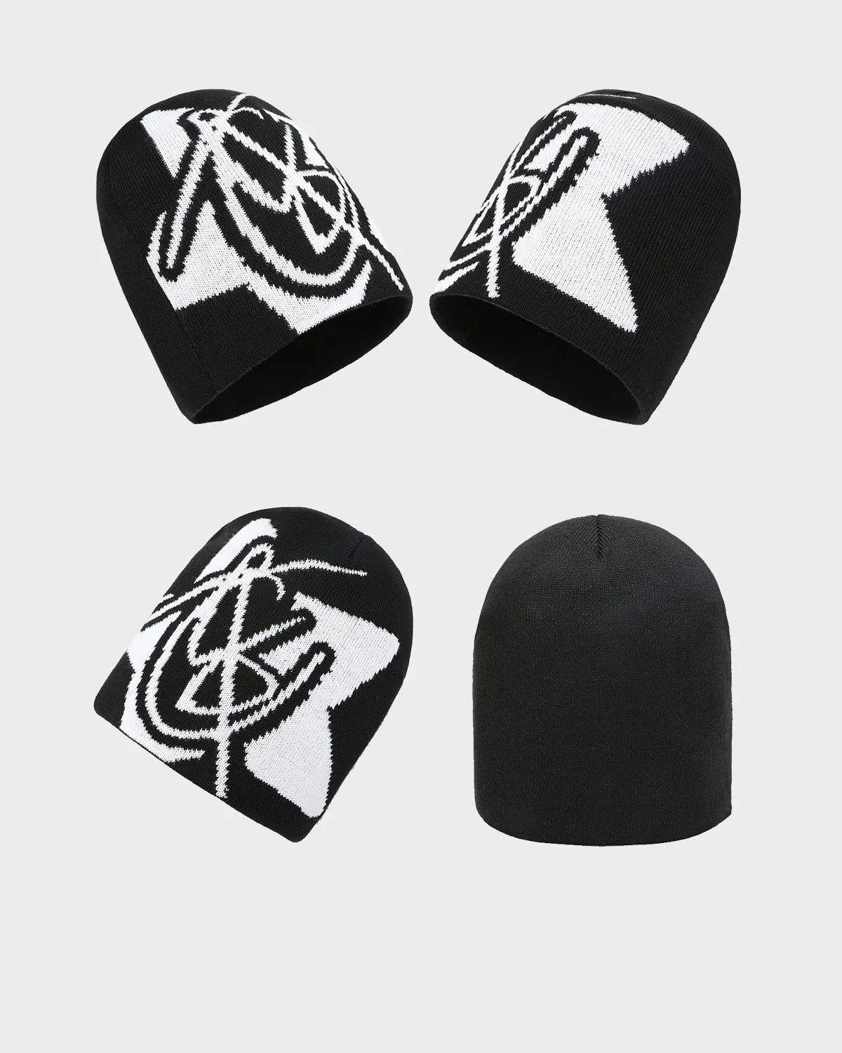First Class Tracksuit & Beanie Scarf Set in Black