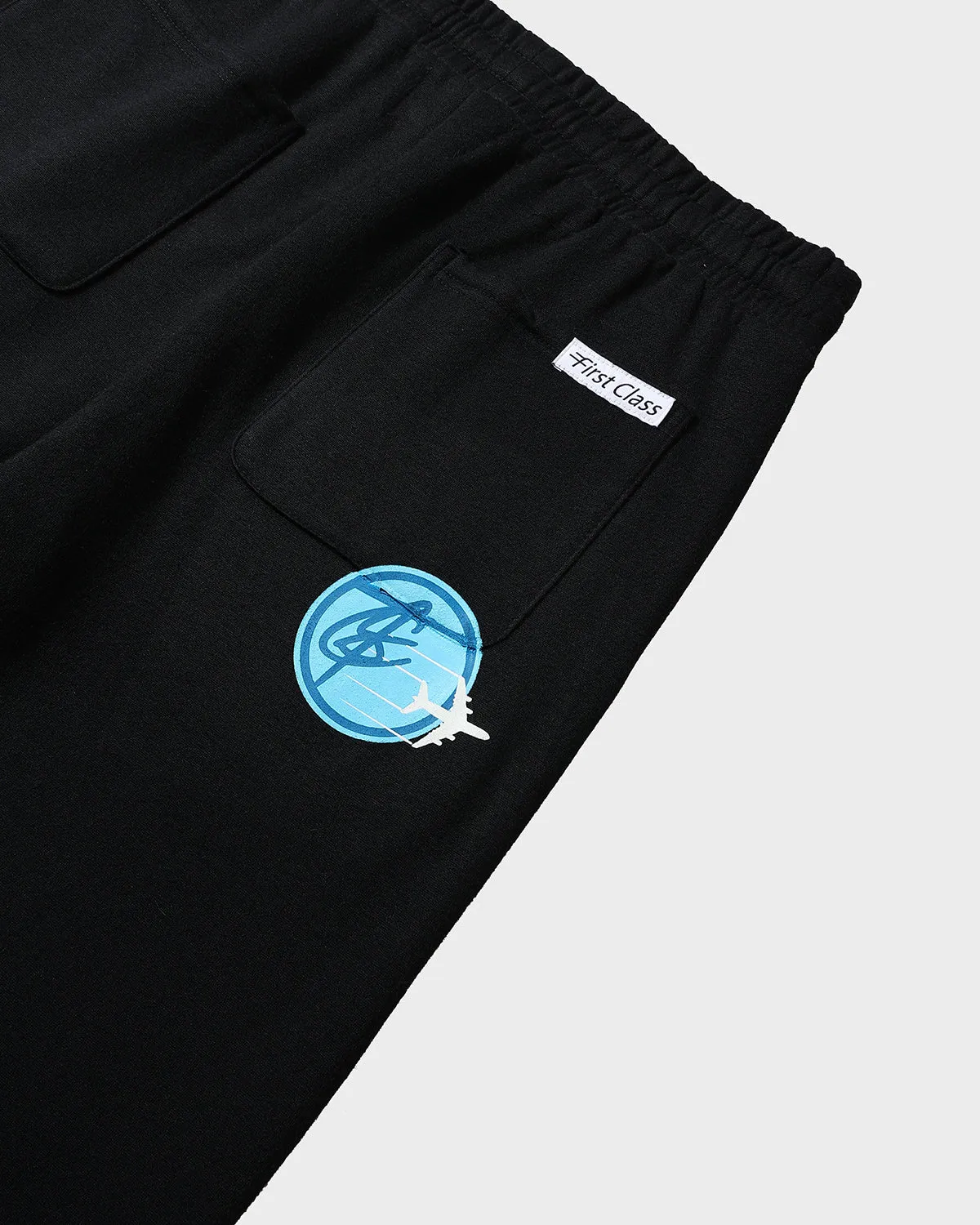 First Class Tracksuit & Beanie Scarf Set in Black