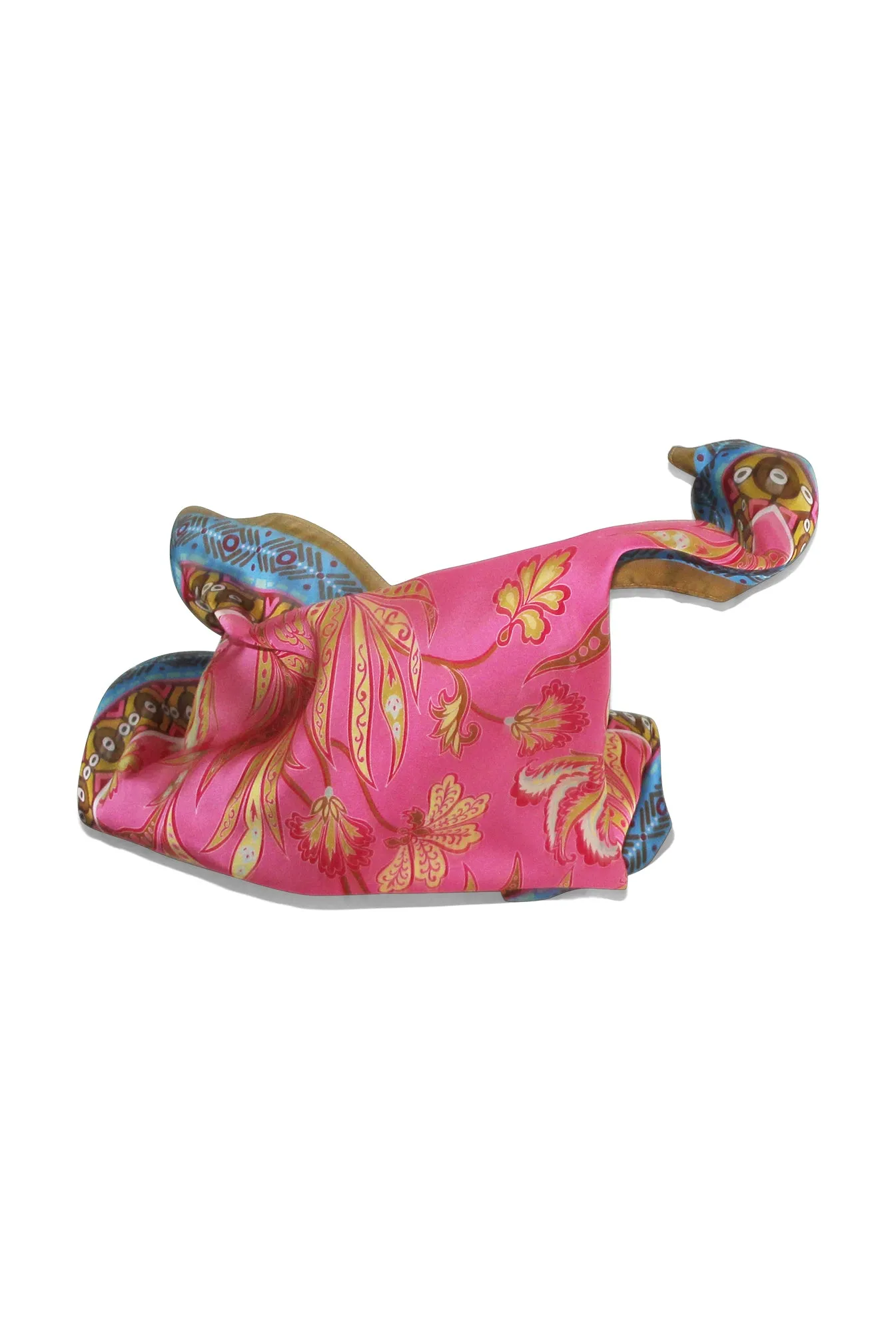 Fleur Large Hair Scarf in Pink