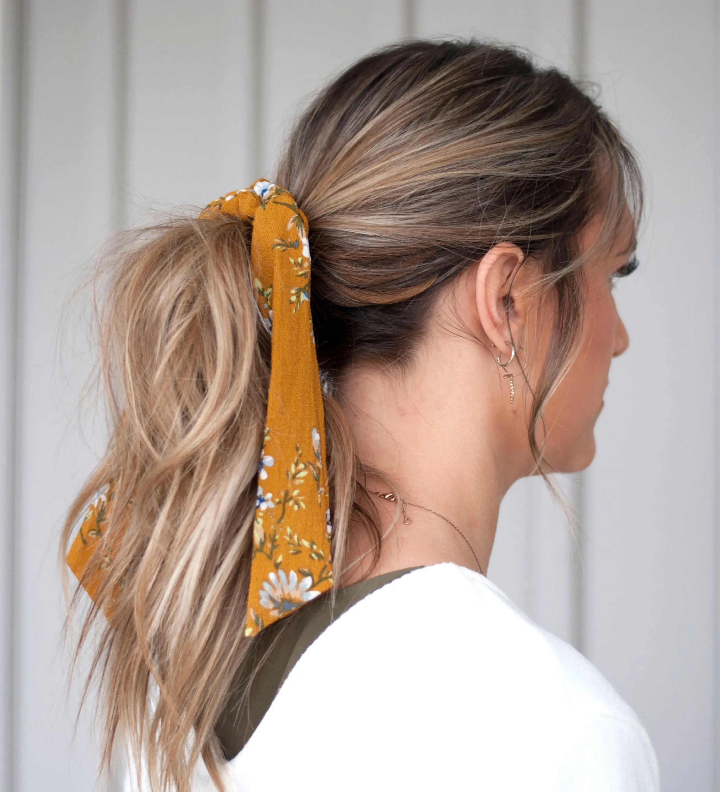 Floral Hair Scarf Scrunchies 5 Colors