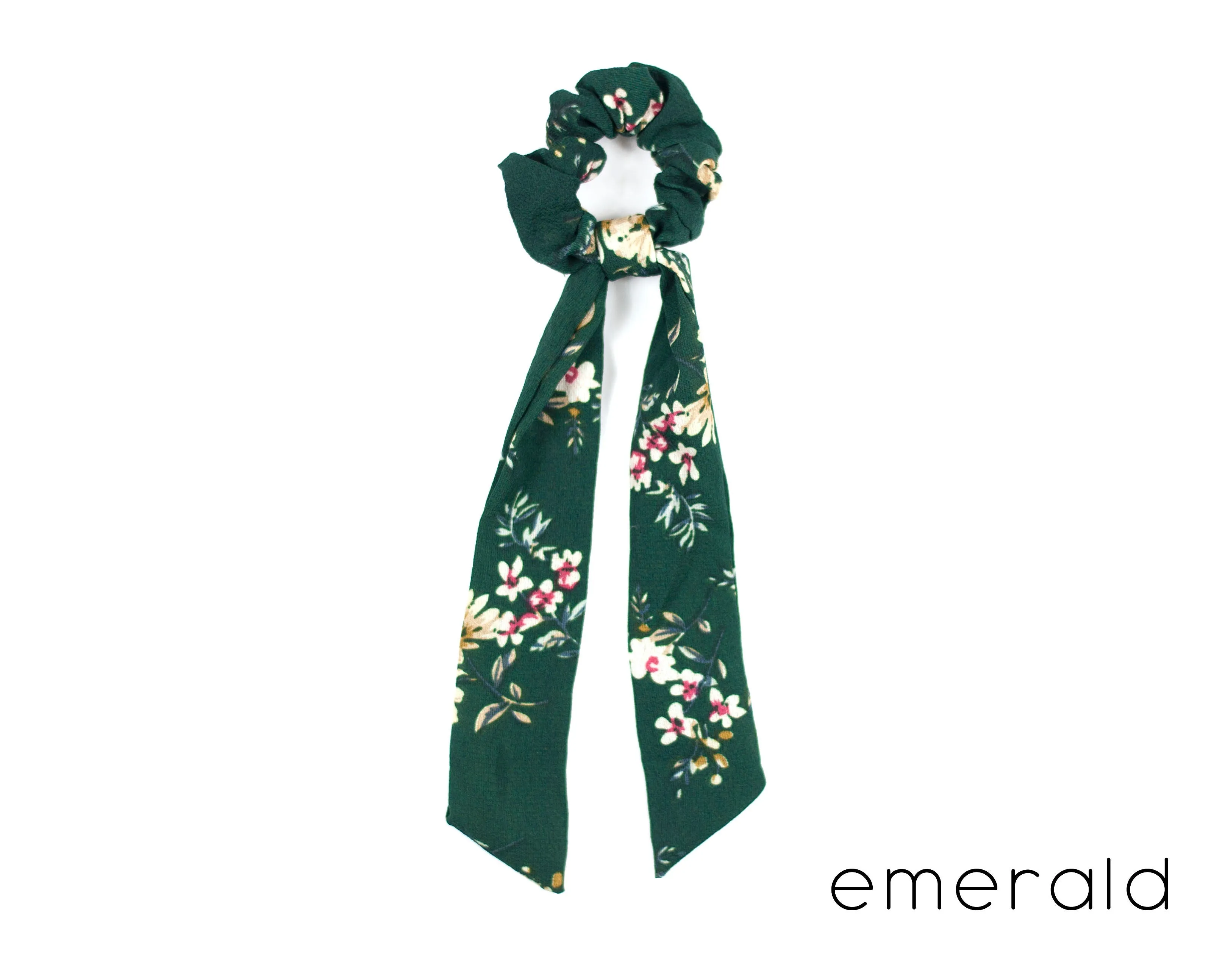 Floral Hair Scarf Scrunchies 5 Colors