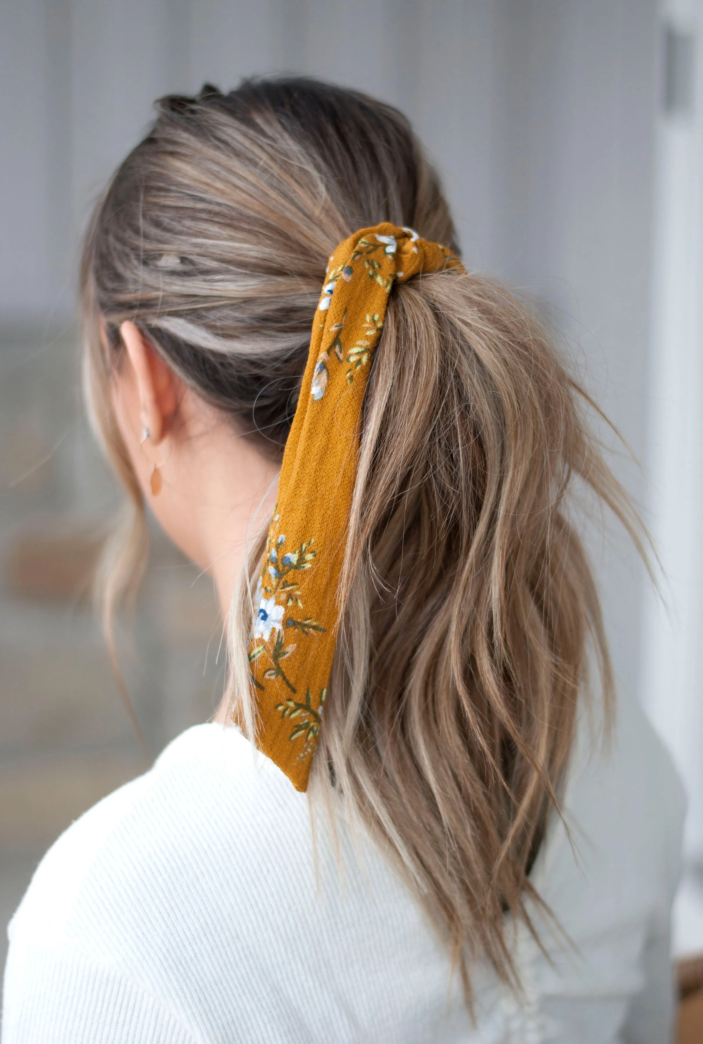 Floral Hair Scarf Scrunchies 5 Colors