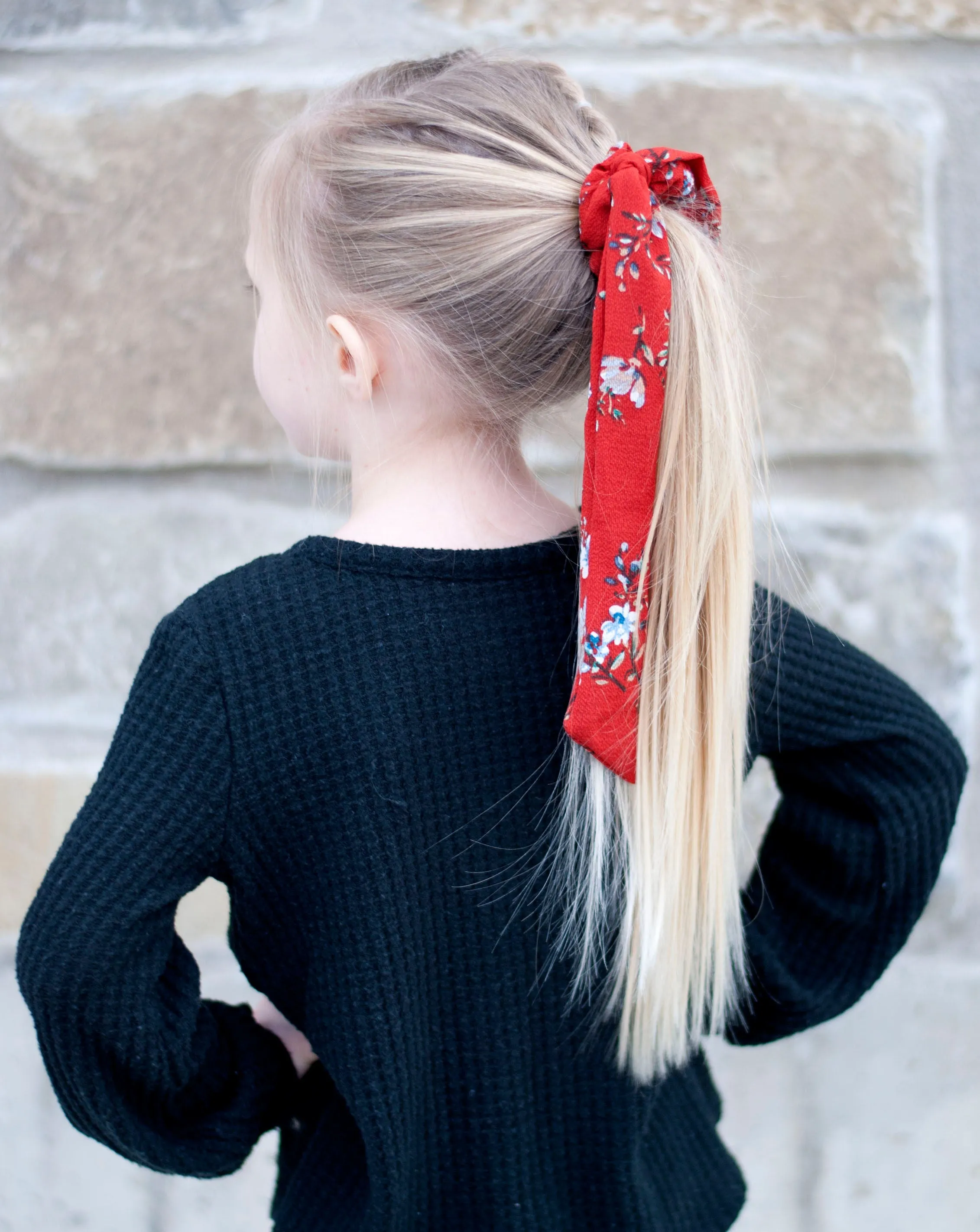 Floral Hair Scarf Scrunchies 5 Colors