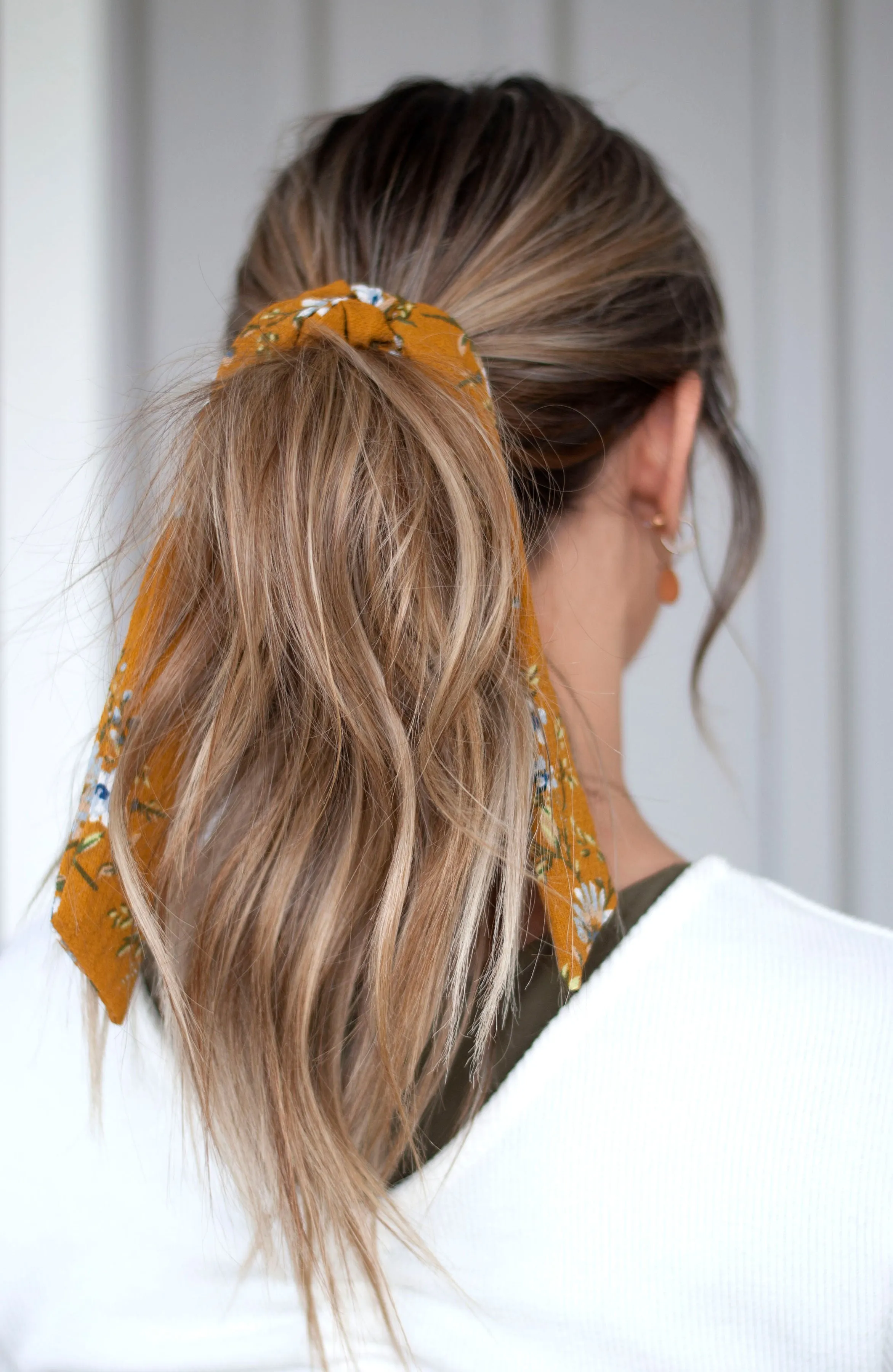 Floral Hair Scarf Scrunchies 5 Colors