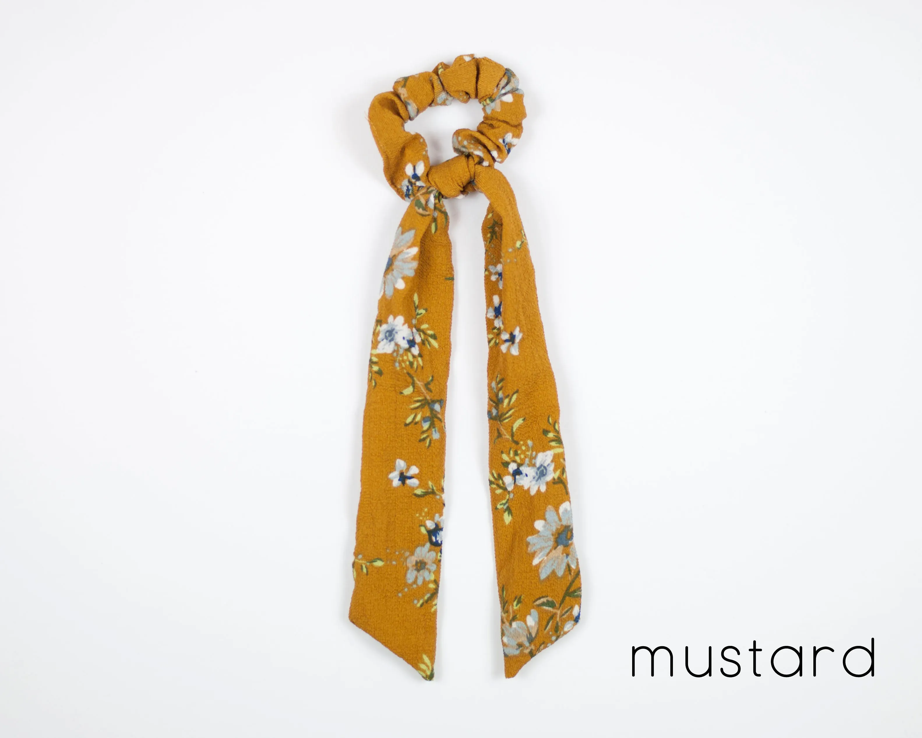 Floral Hair Scarf Scrunchies 5 Colors
