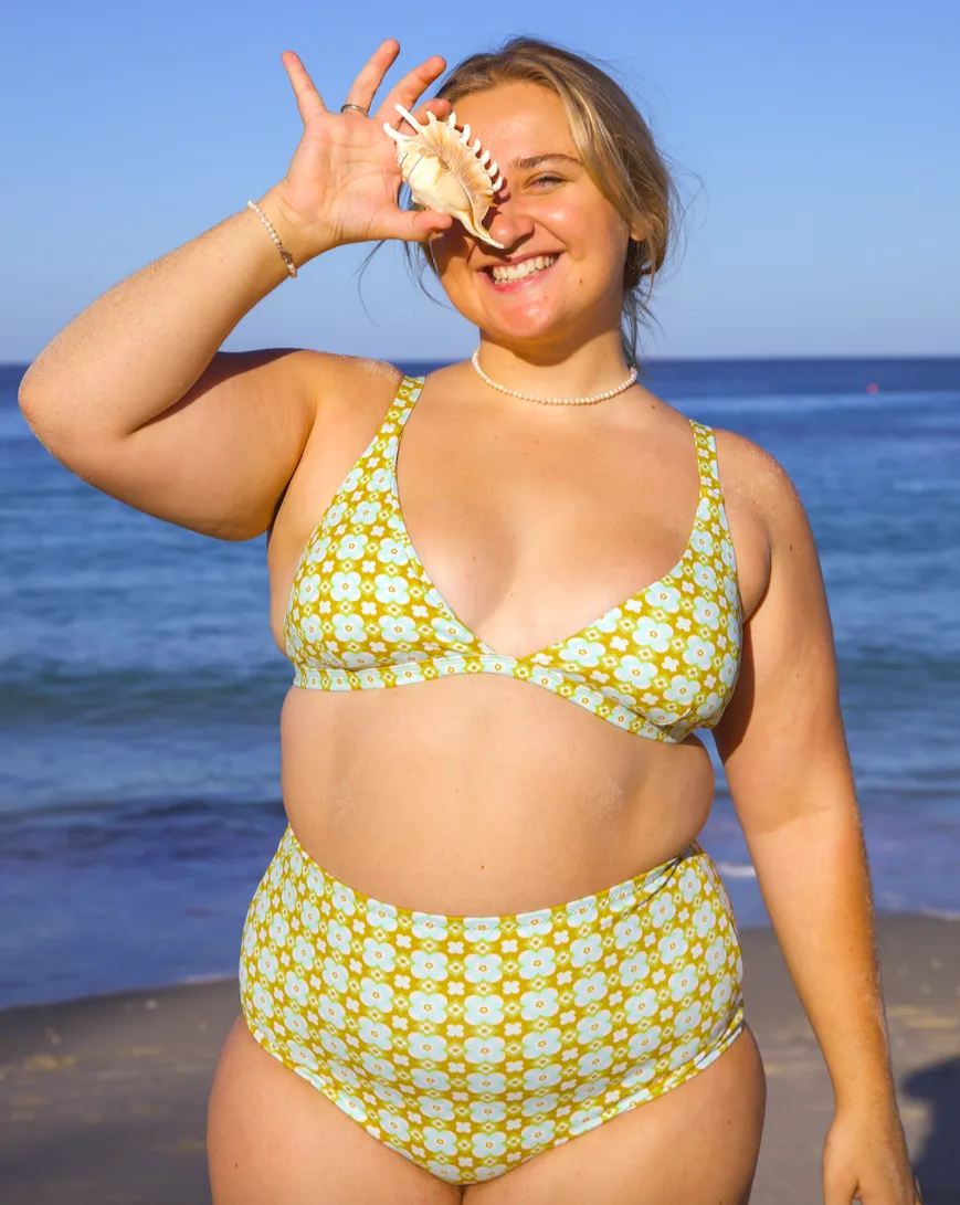 Frankie Bikini Top - Beach Blossom