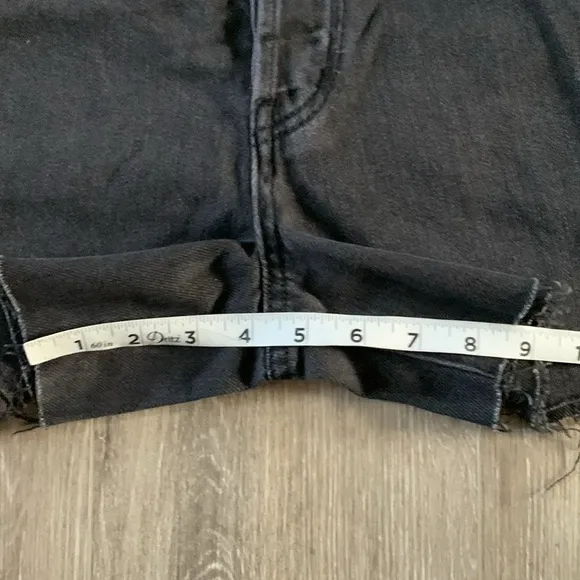 FREE PEOPLE Ivy Mid Rise Denim Shorts Faded Black Room Rocker