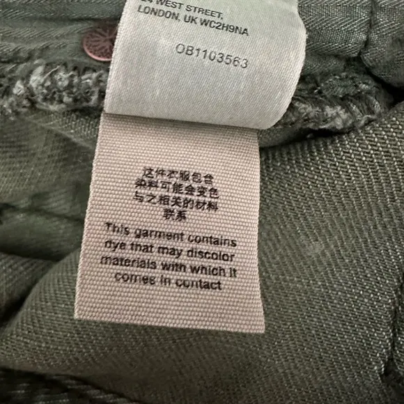 Free People We The Free Loving Good Vibrations Denim Shorts Sage Green Size 27