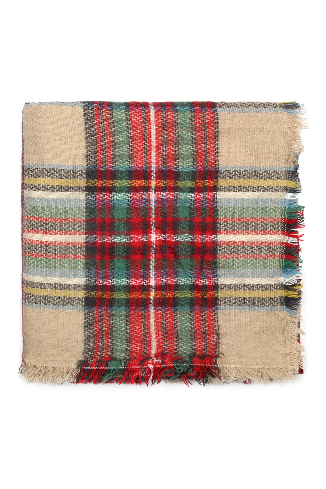 Fringe Blanket Scarf - Style 4