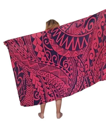 Full Sarong - Tribal - Dark Pink - Blue
