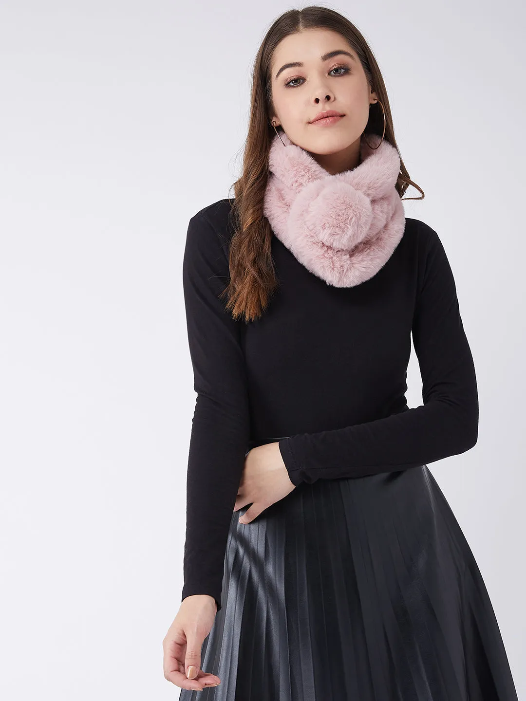 Fur Scarf - Pink